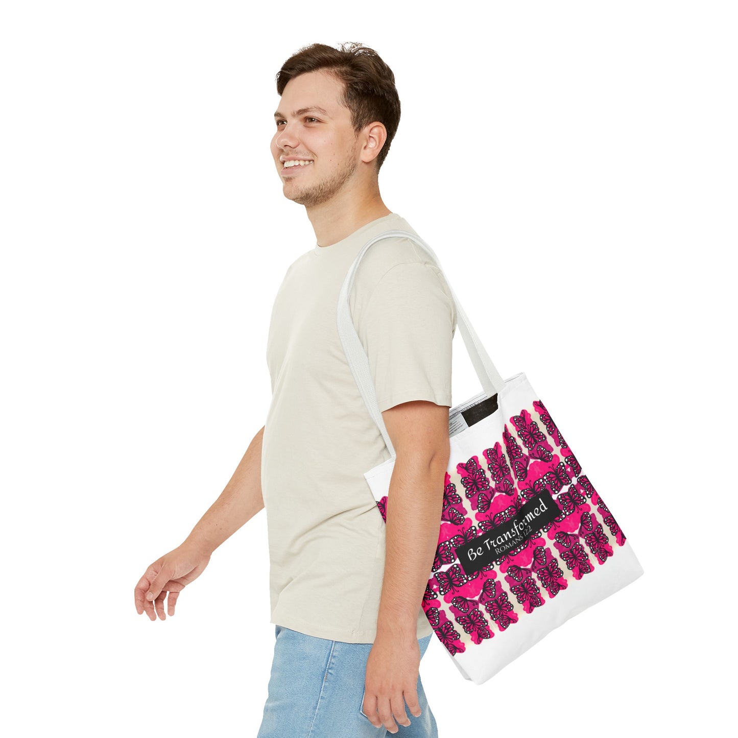 Be Transformed Pink Tote Bag