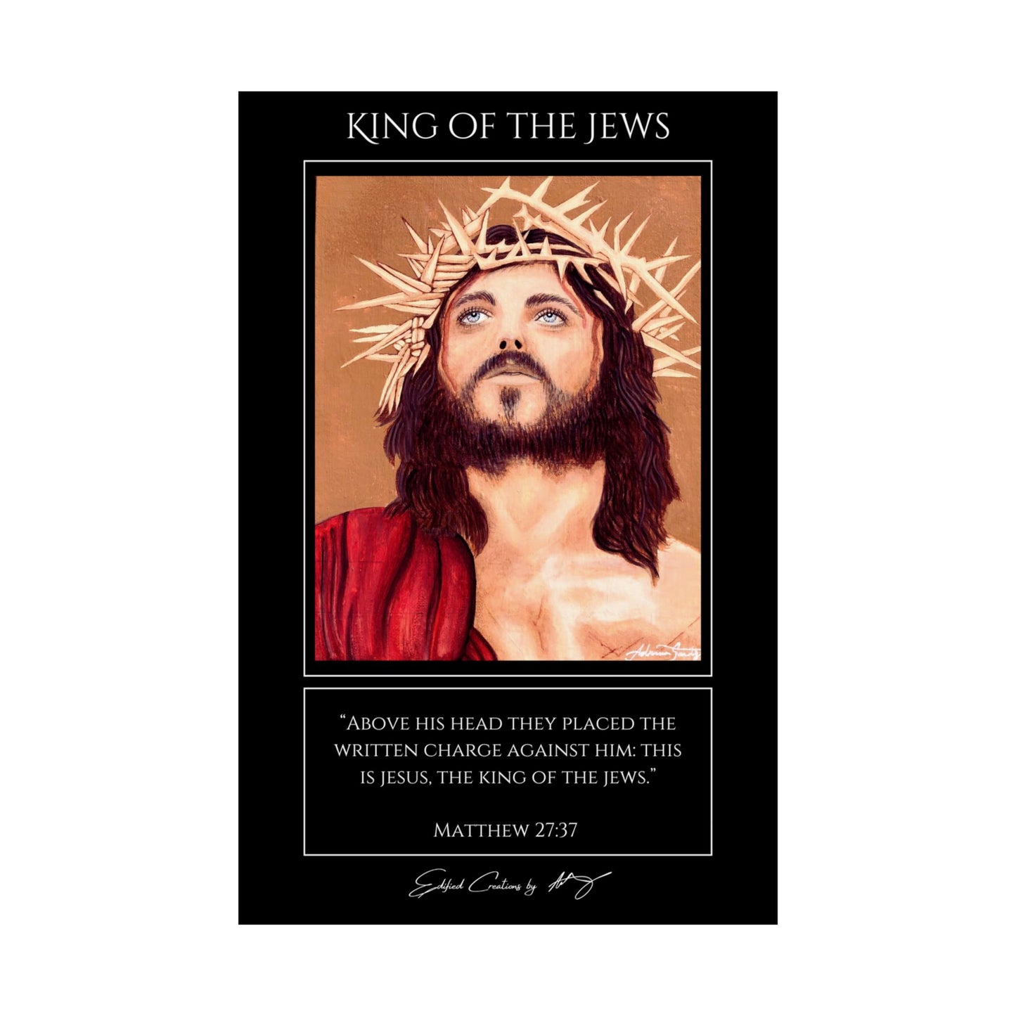 King of the Jews | Matthew 27:37 | Poster-Black