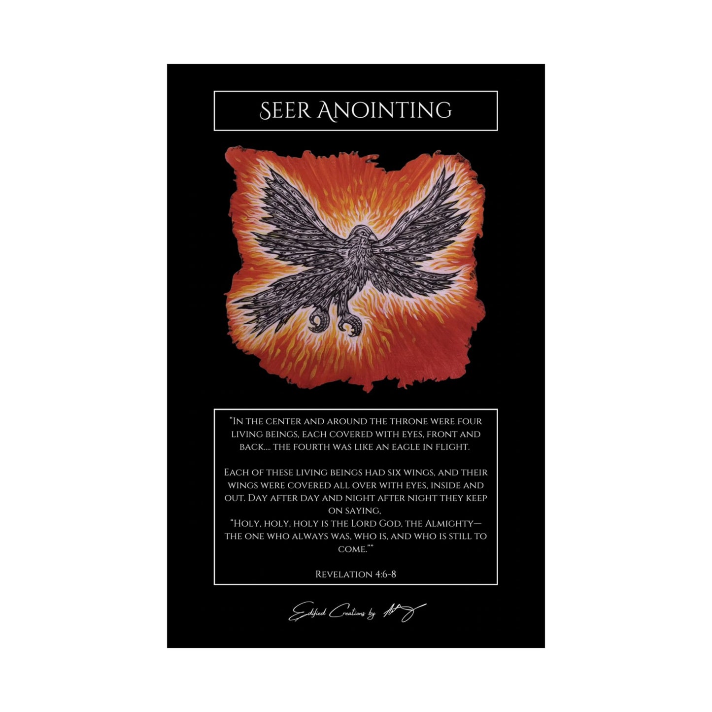 Seer Anointing | Revelation 4:6-8 | Poster